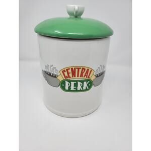 Friends Central Perk Logo Ceramic Cookie Jar Large White/Green